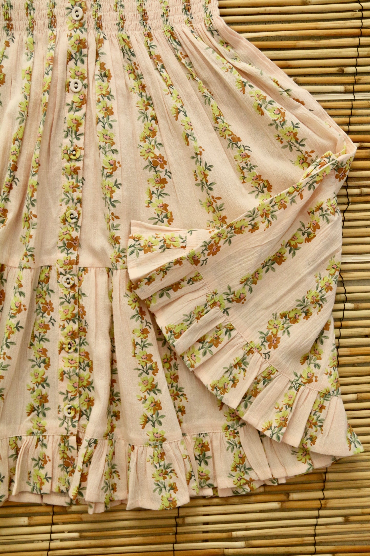 Ibiza Dress, Farandole Flowers Print Crepe
