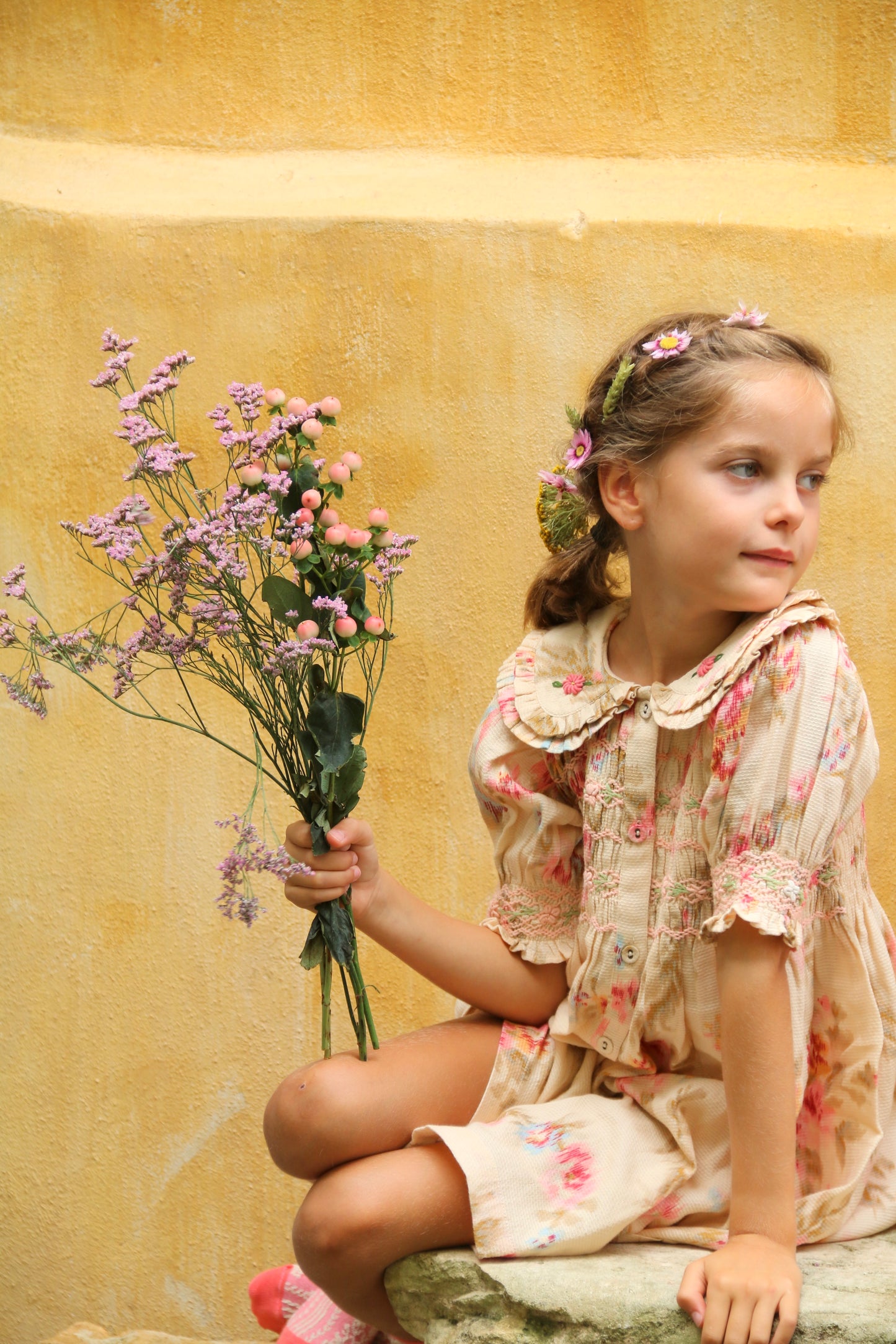 Romantic Dress, Antoinette Print Pique