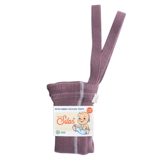 Silly Silas Ribbed Footless Tights, Acai Smoothie
