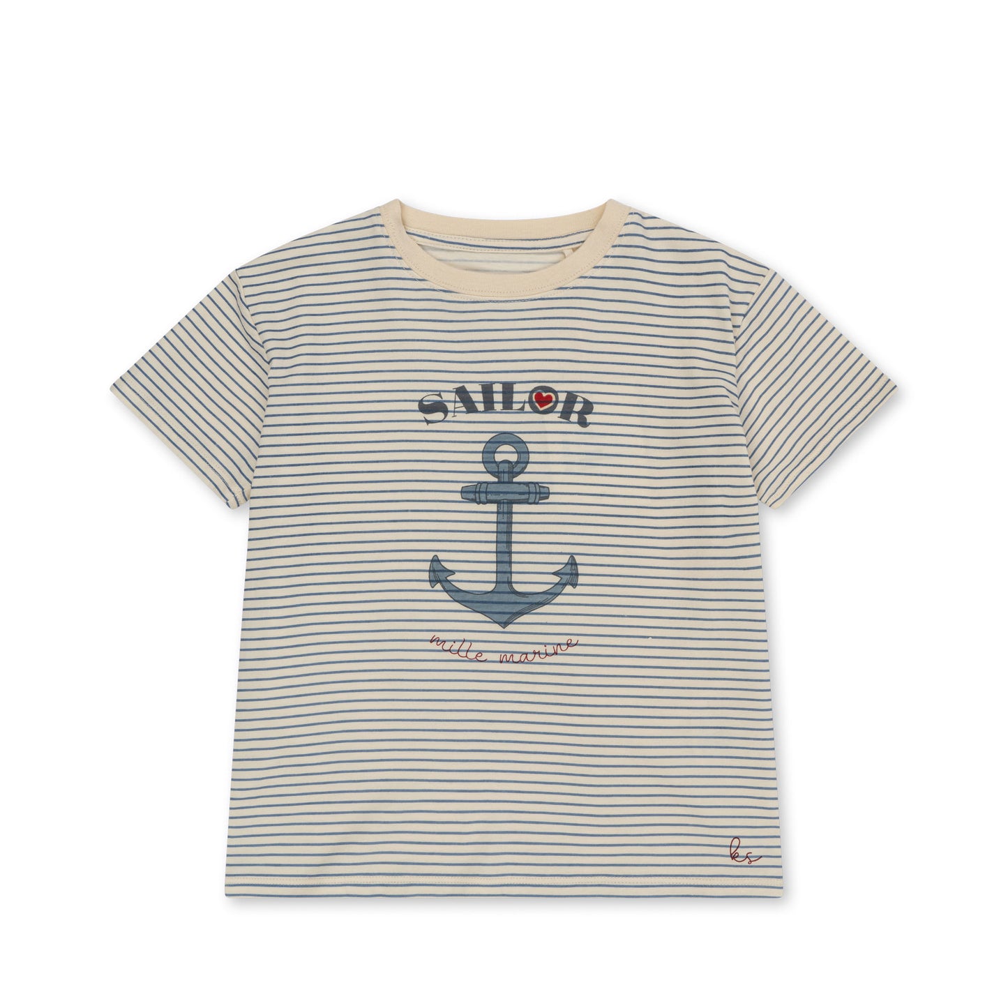 Famo Tee, Striped Blue
