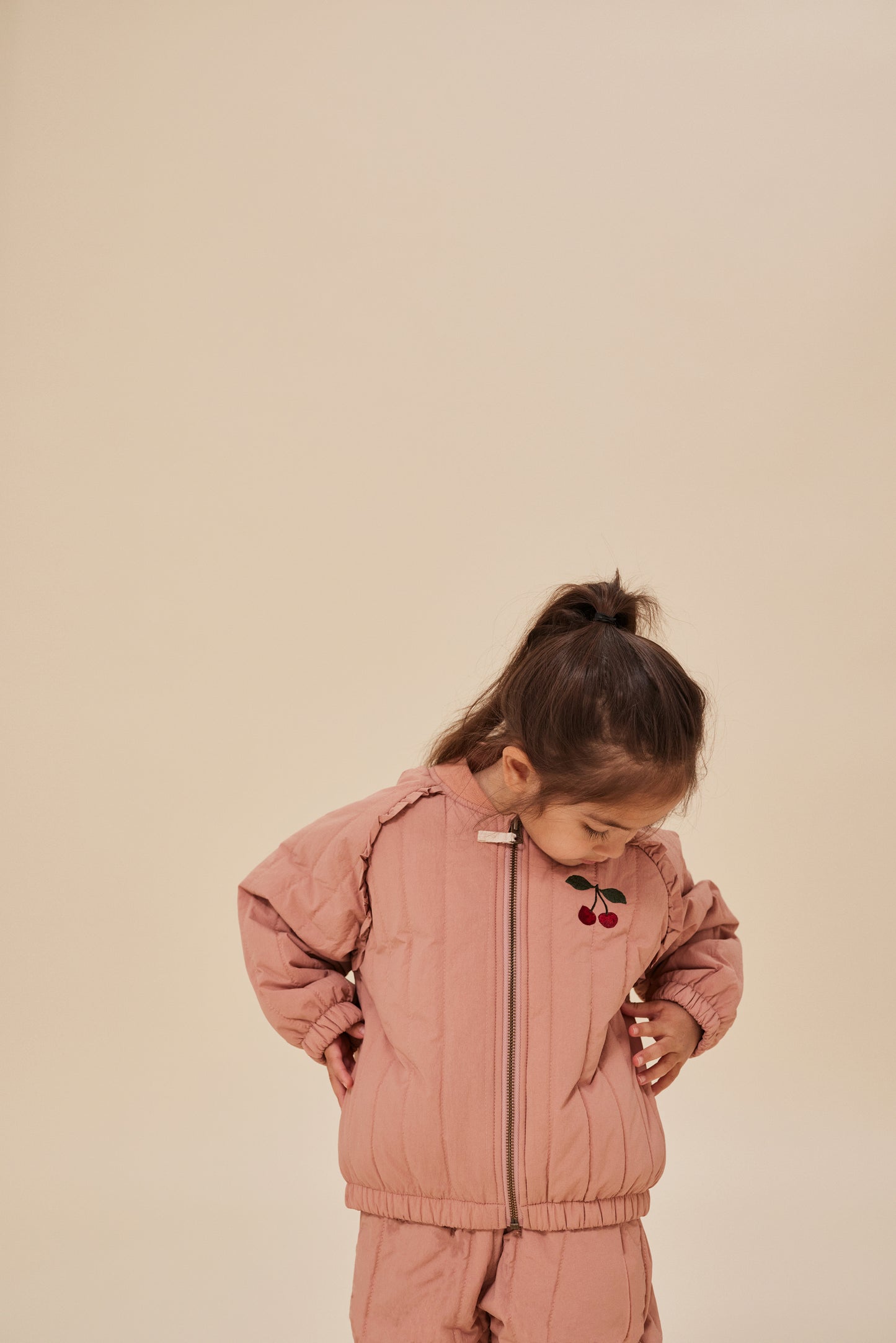 Juno Frill Bomber Jacket, Cameo Brown