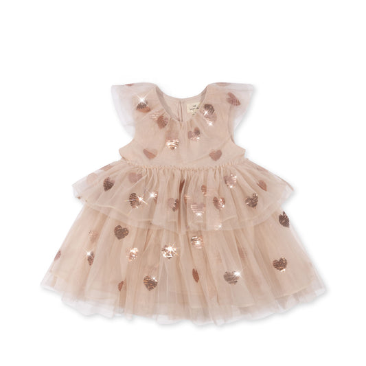 Yvonne Heart Sequins Dress, Coeur Sequins
