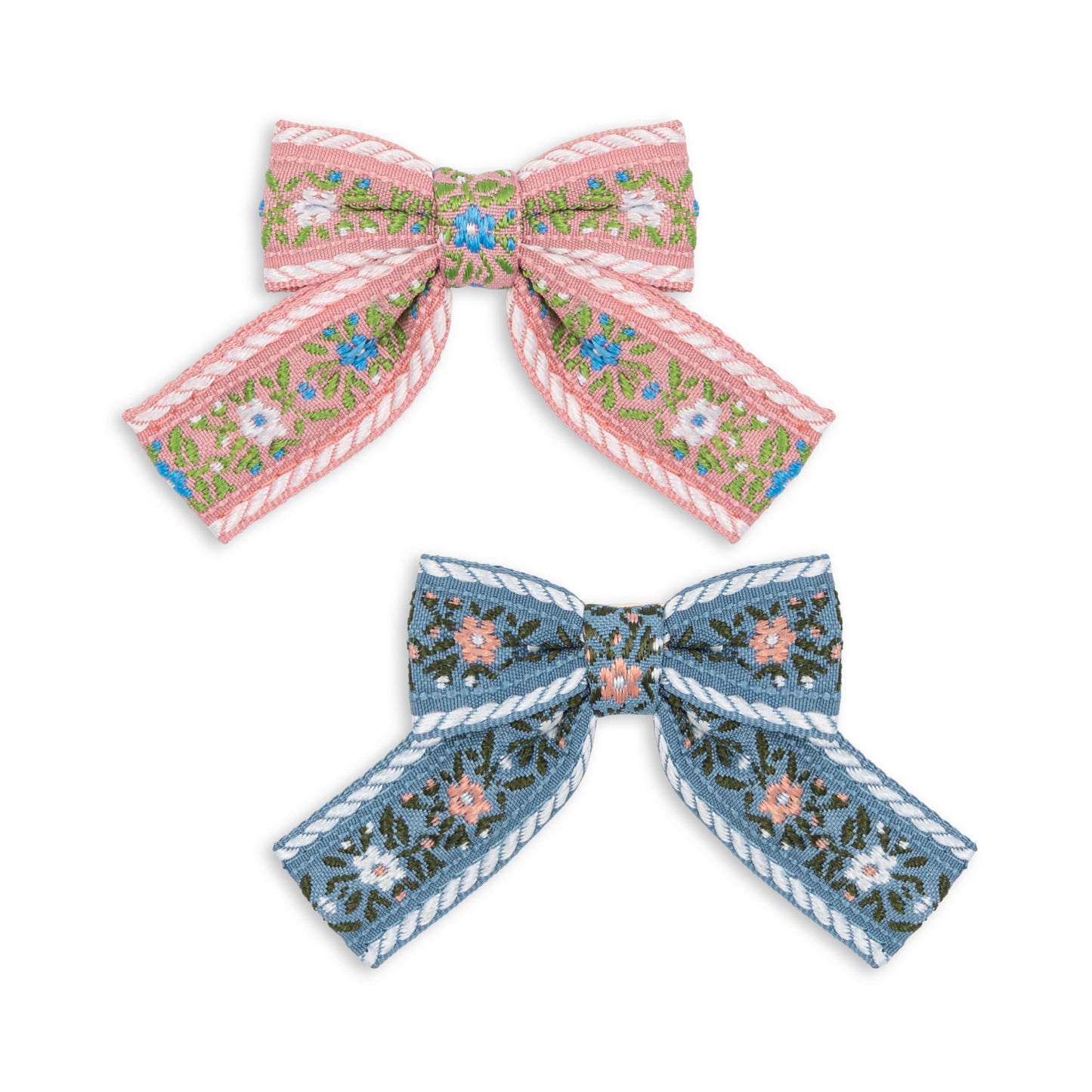 4 Pack Ribbon Bow Hair Clips