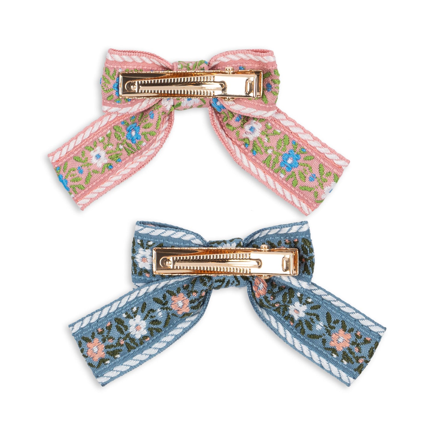 4 Pack Ribbon Bow Hair Clips