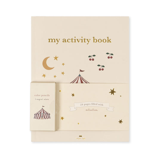 Activity Book with Color Pencils, Off White