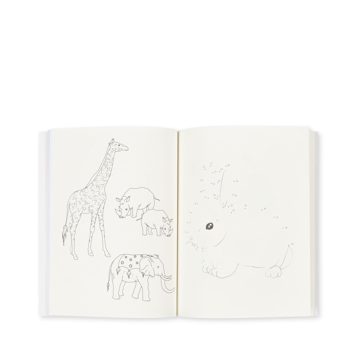 Activity Book with Color Pencils, Off White