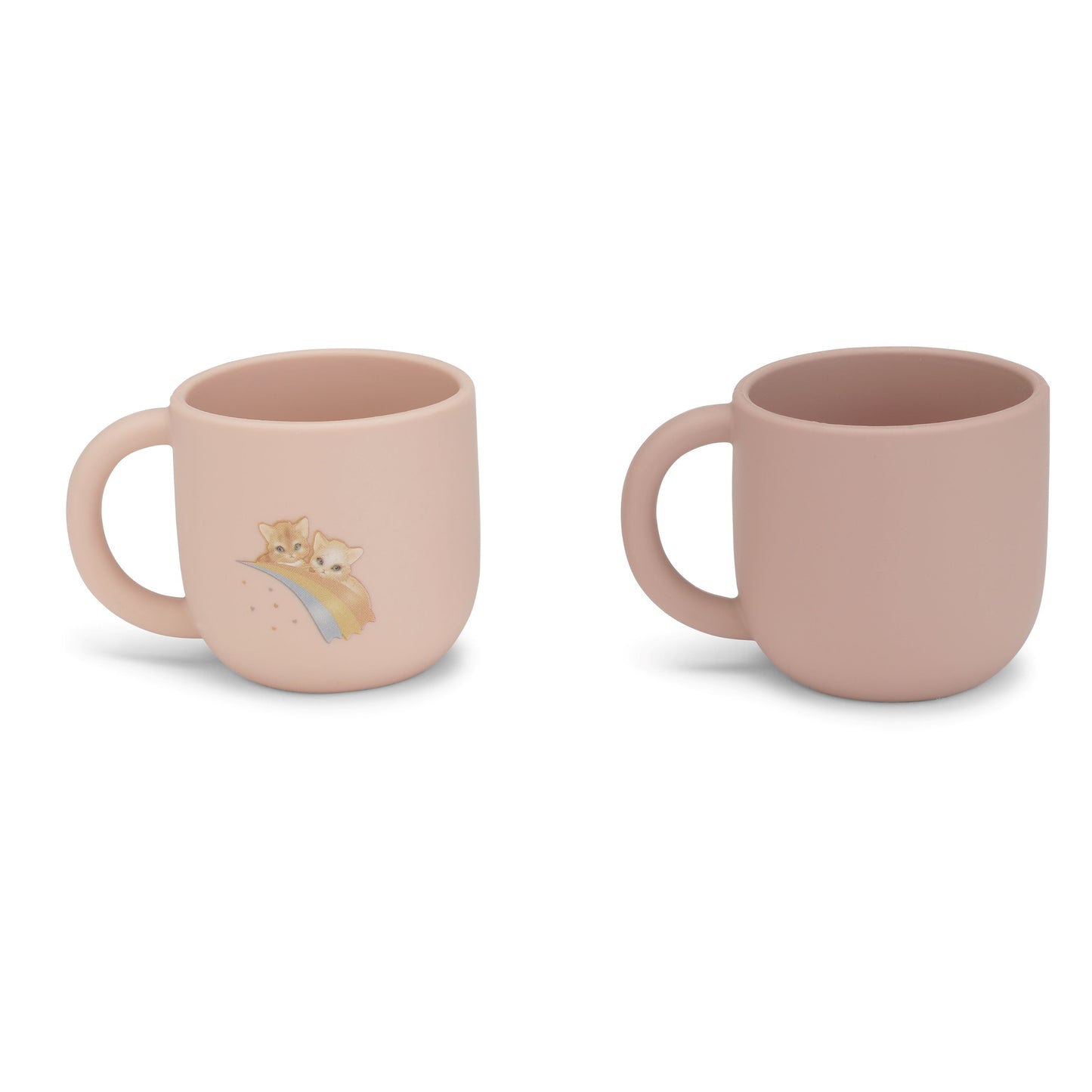 2 Pack Silicone Cup Set, Rainbow Kitty