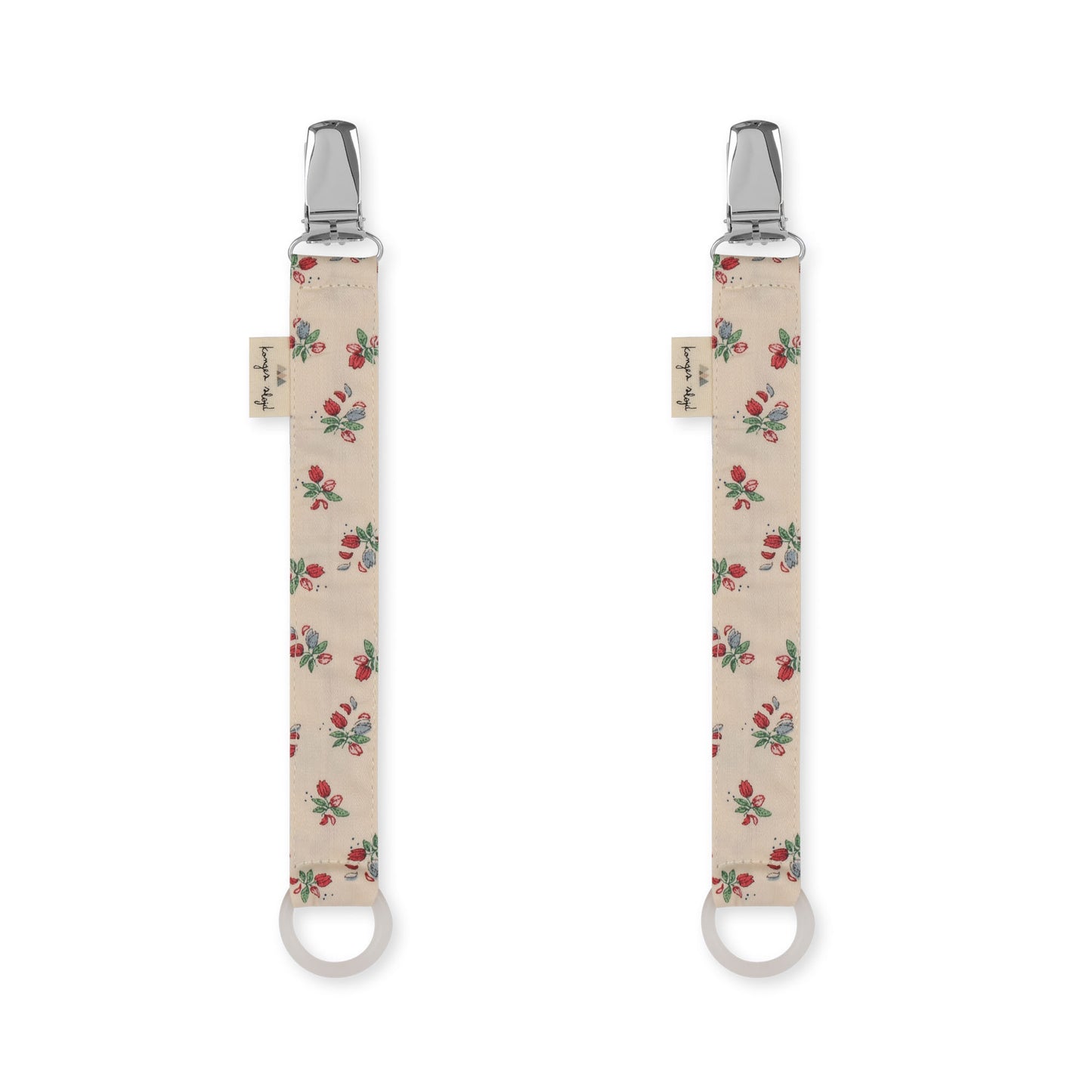 2 Pack Pacifier Strap, Fleur Tricolore