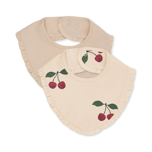 Basic 2 Pack Frill Bib, Ma Grande Cerise