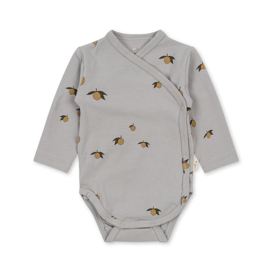 Basic Newborn Organic Bodysuit, Lemon Harbor