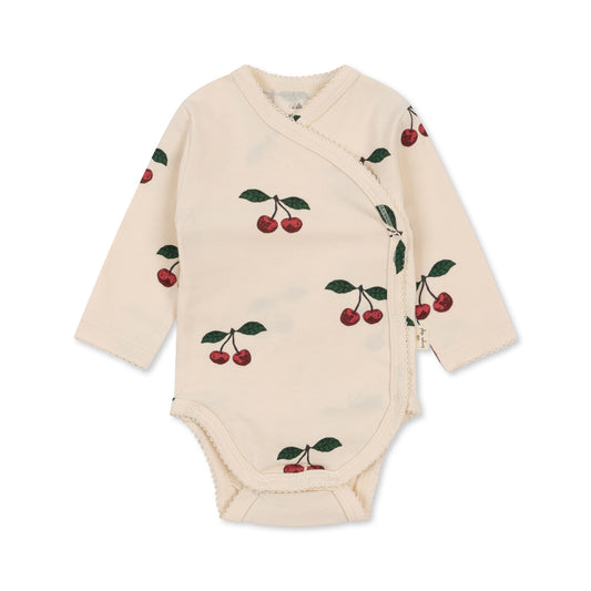 Basic Newborn Organic Bodysuit, Ma Grande Cerise
