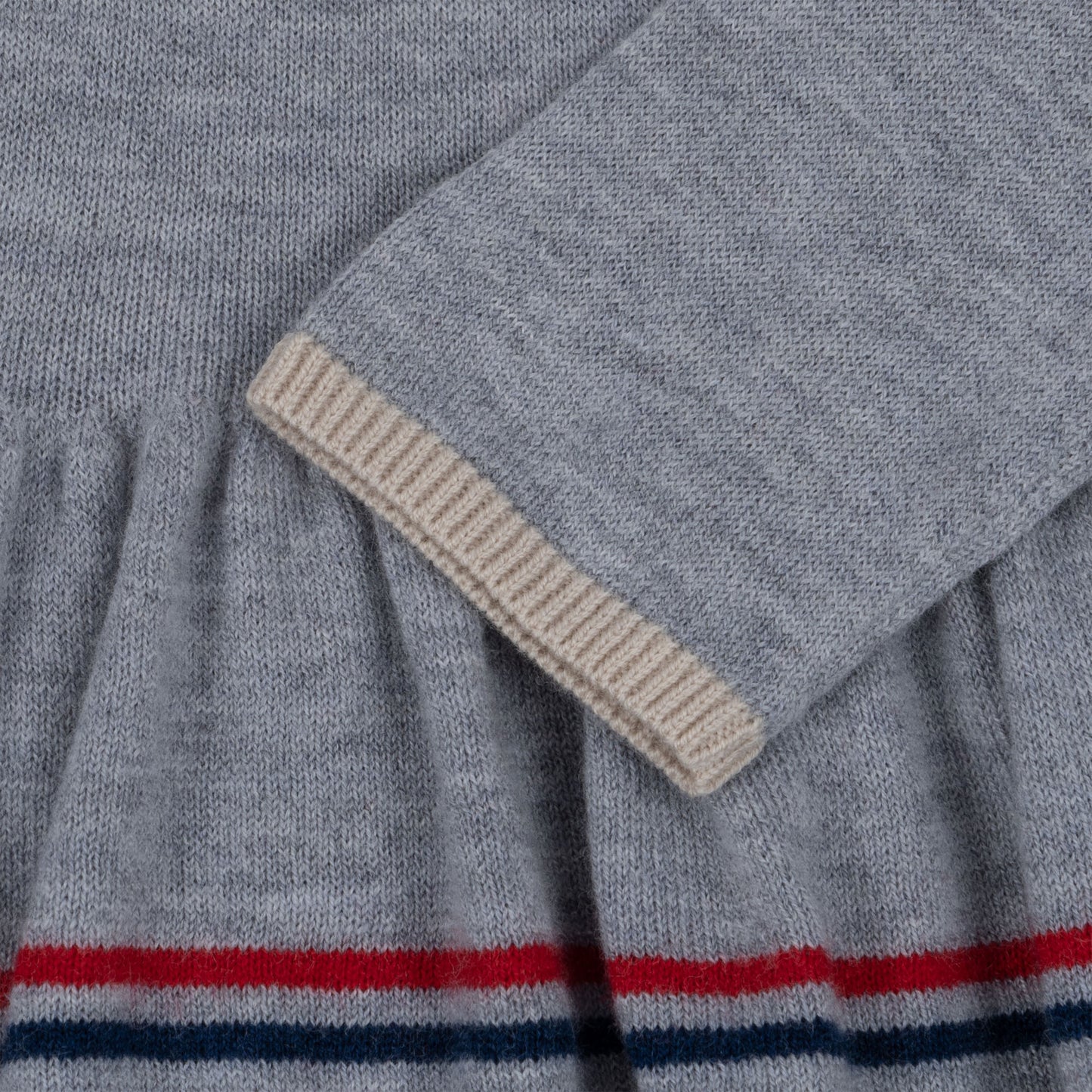 Maxime Knit Collar Blouse, Heart Stripe