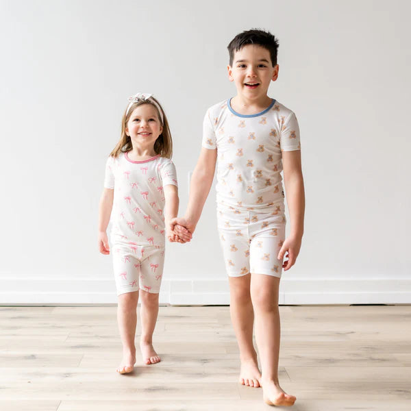 Short Sleeve Pajamas, Teddy Bear