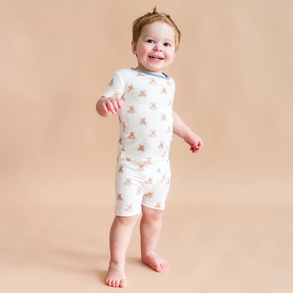 Short Sleeve Pajamas, Teddy Bear