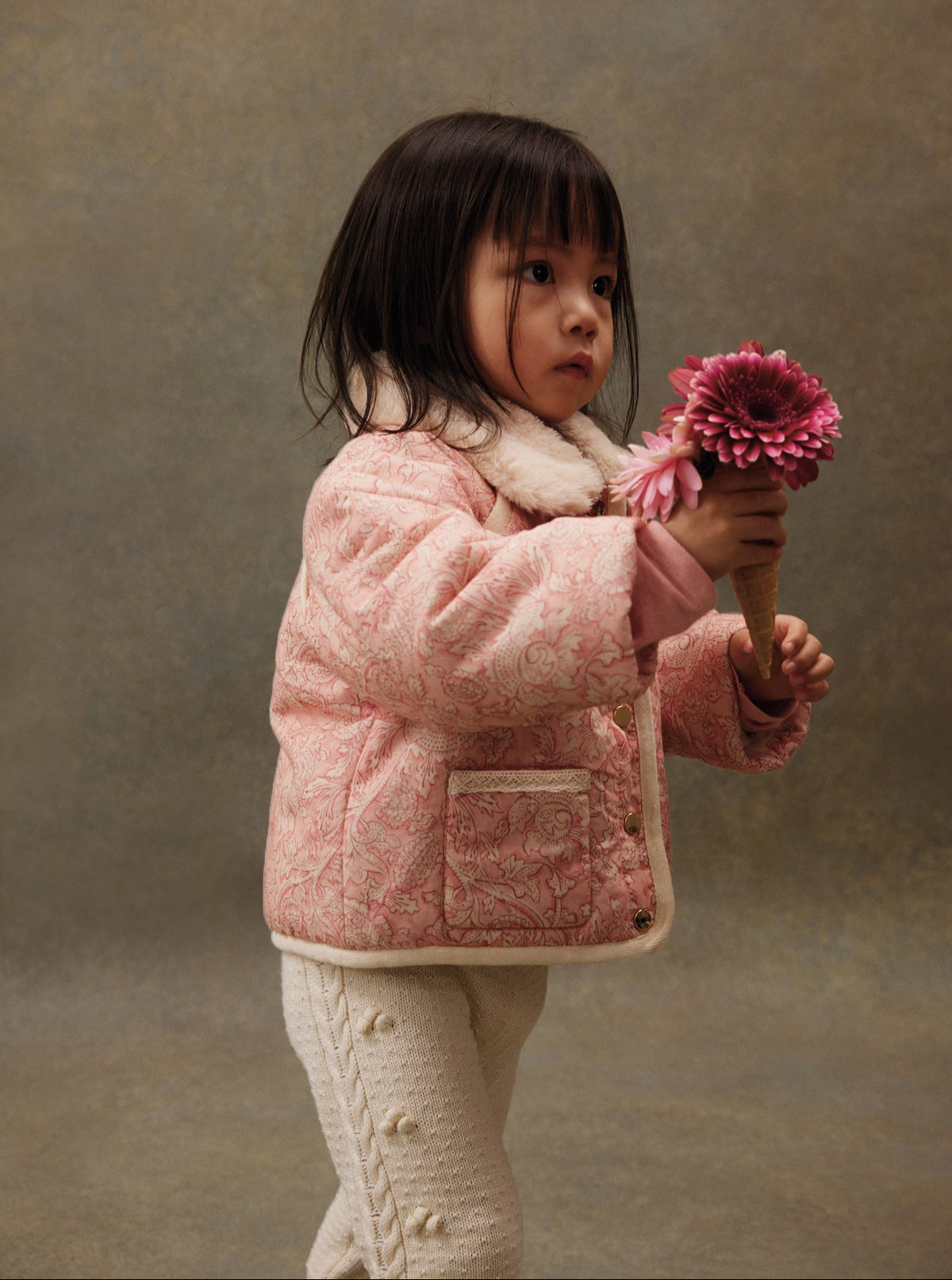 Reversible Coat Jasmina, Pink Moutain Avens