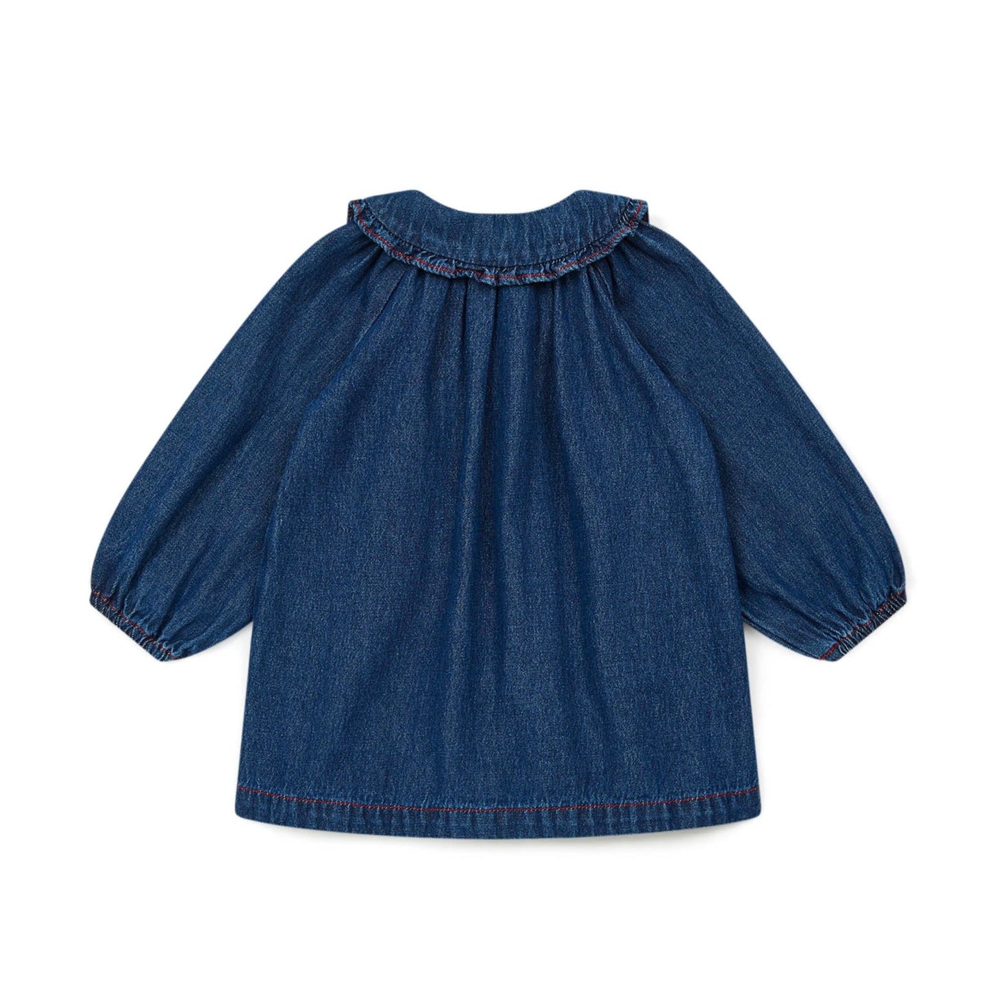 Mini Heidi Baby Dress, Denim Brut