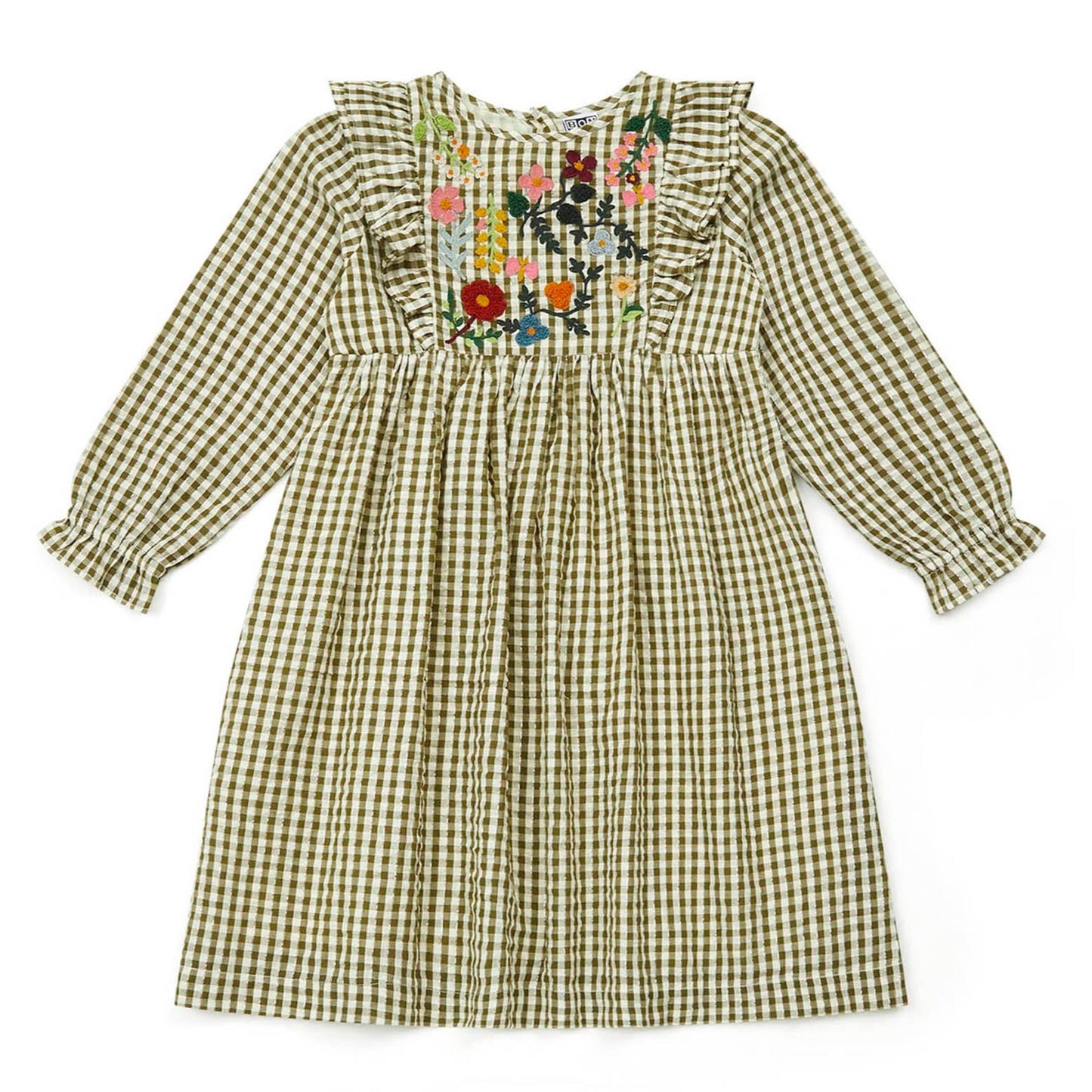 Daya Dress, Vichy Kaki