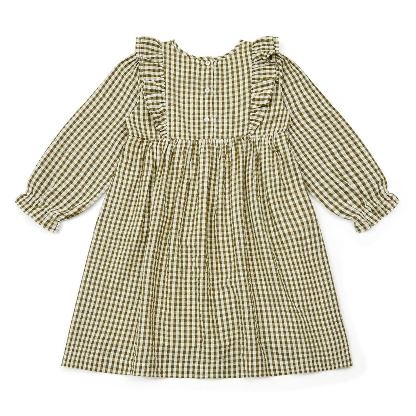 Daya Dress, Vichy Kaki