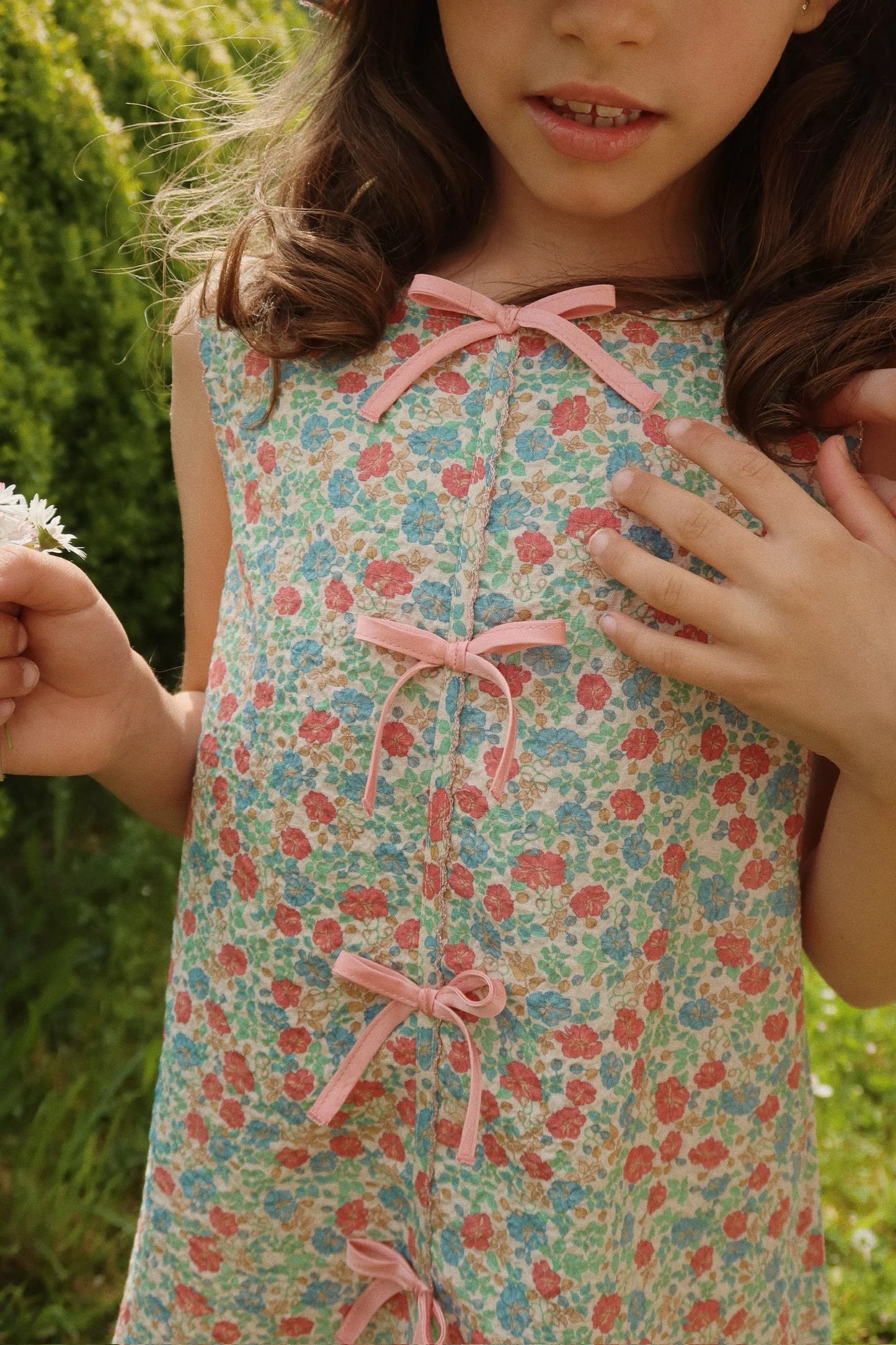 Elin Bow Dress GOTS, Fiola