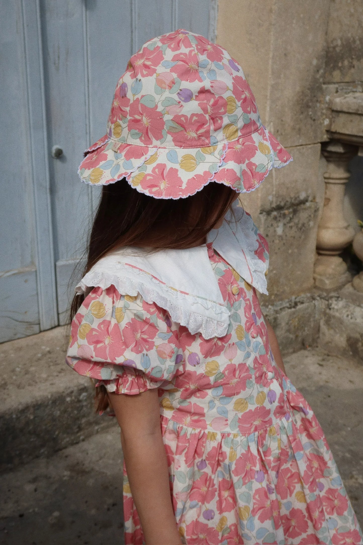Coeur Collar Dress GOTS, Fleur Anglaise