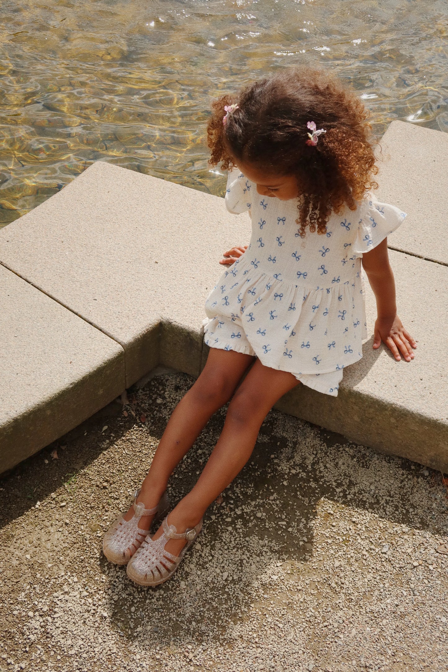 CoCo Shorts GOTS, Bow Bleu