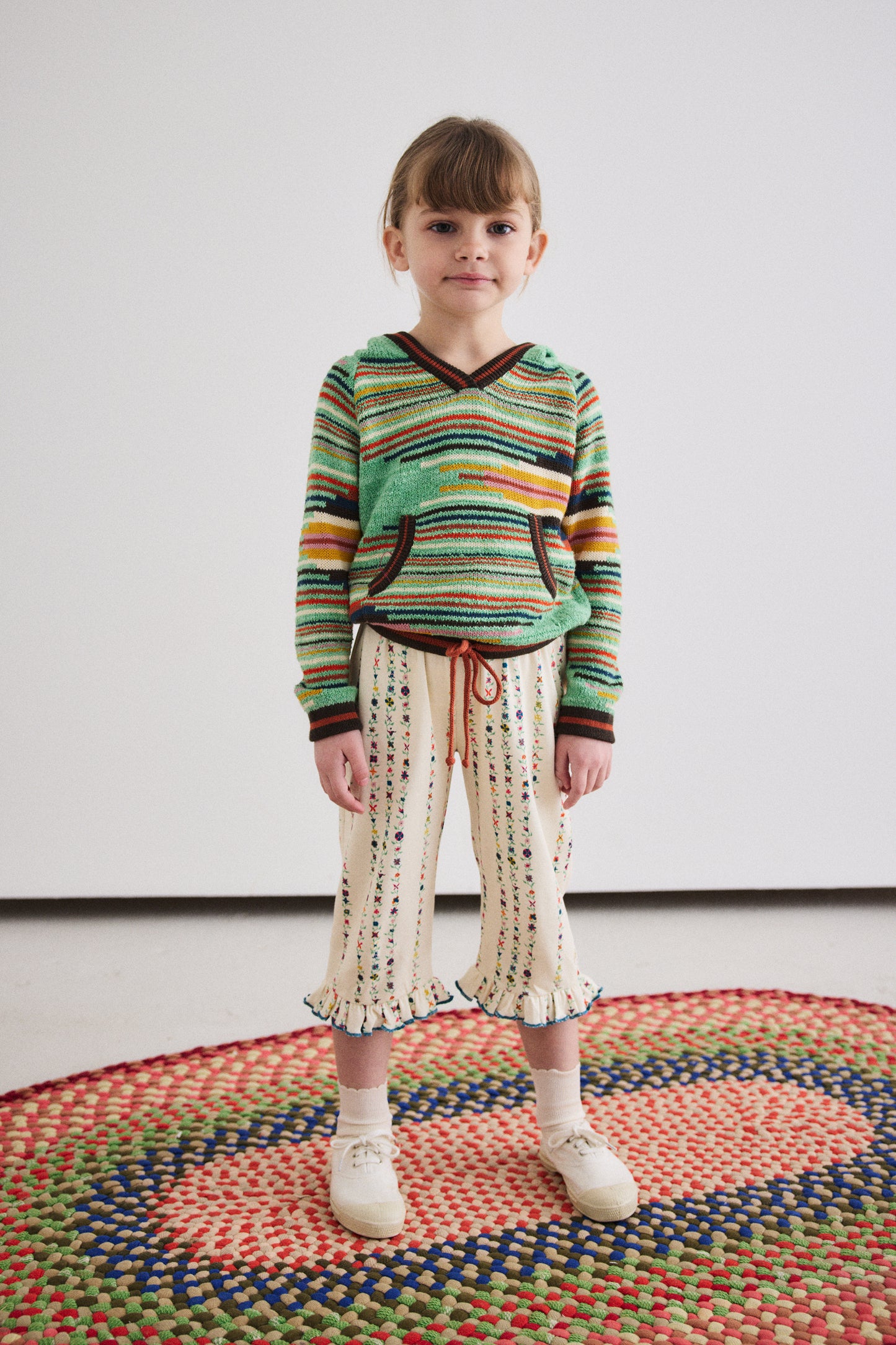 Ruffle Pedal Pusher, String Little Botanica