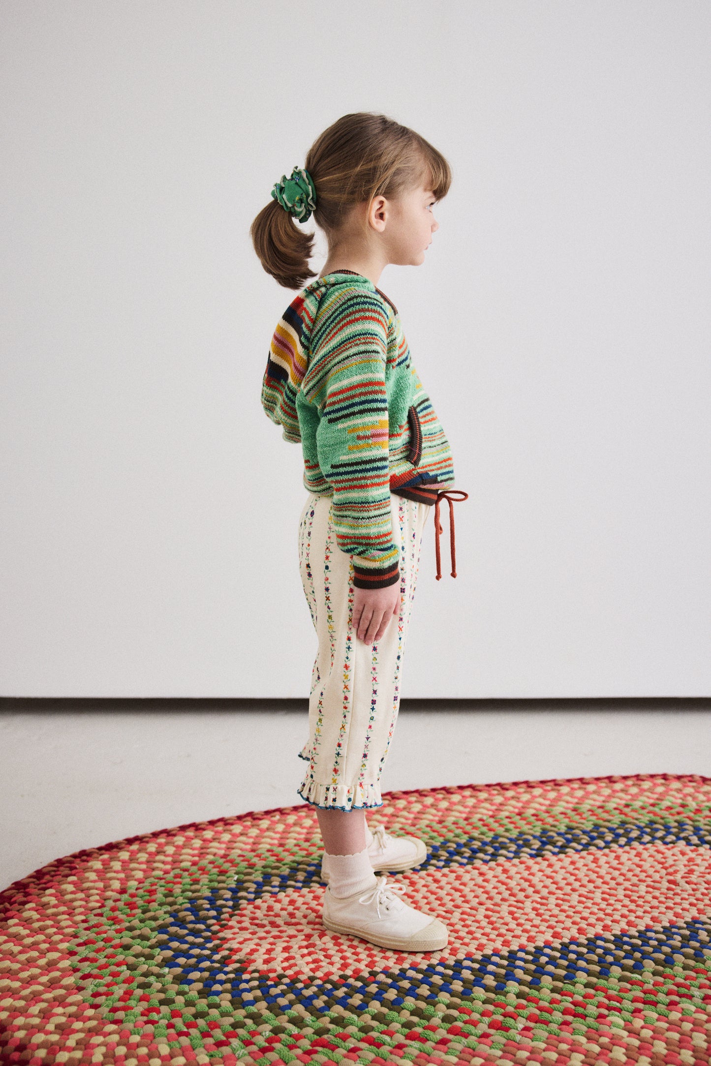 Ruffle Pedal Pusher, String Little Botanica