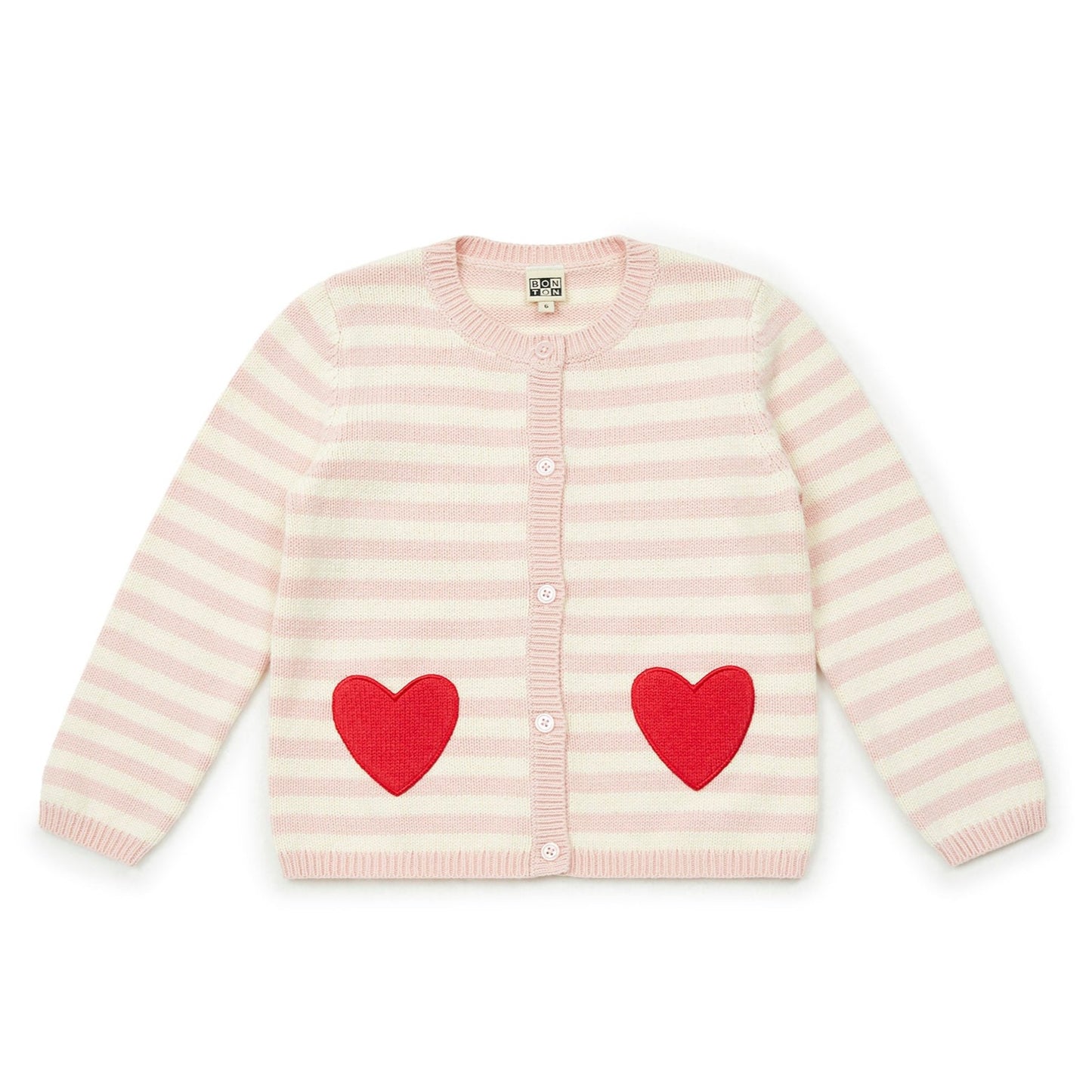 Madeleine Cardigan, Rayure Rose