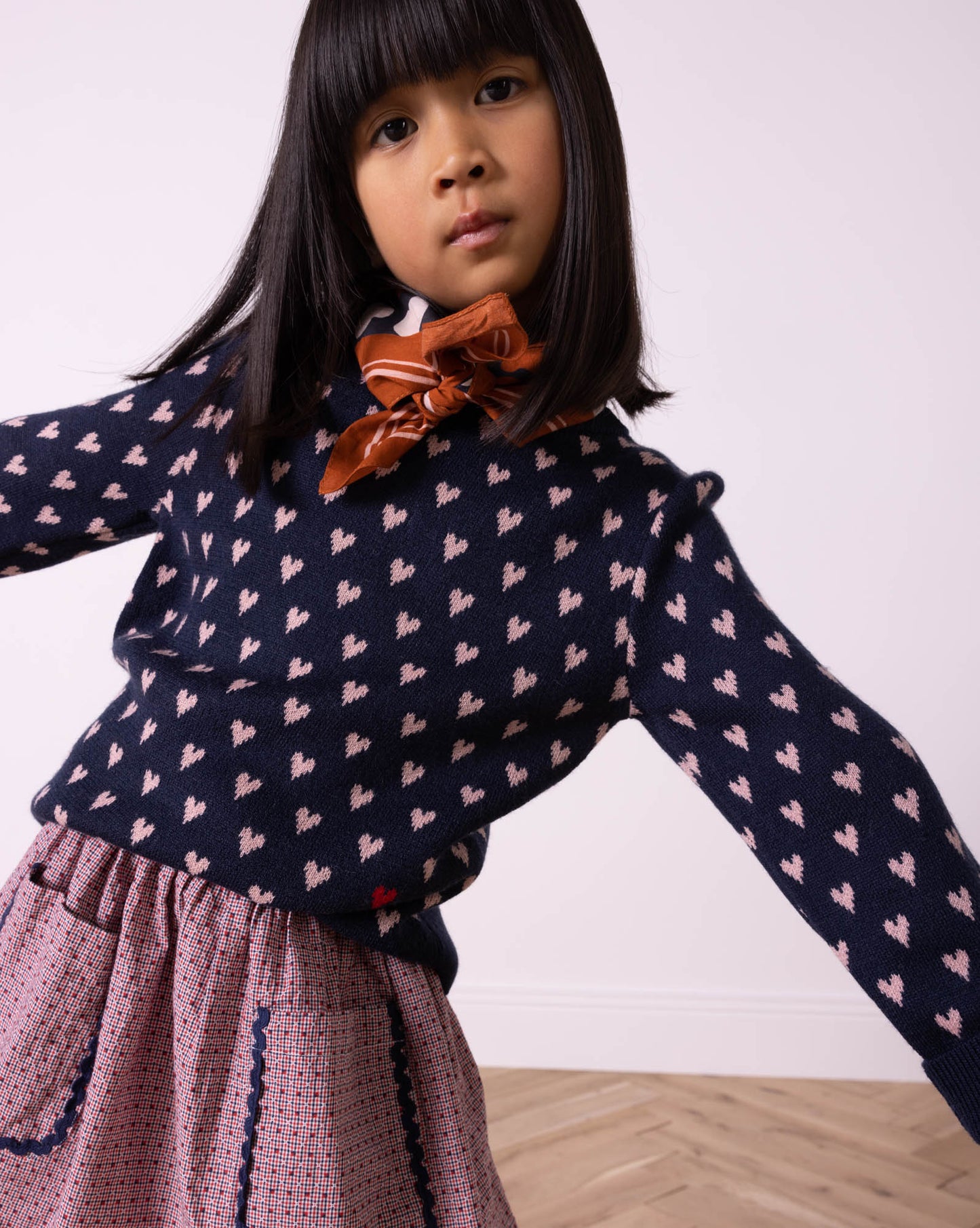 MYLOVE Knit Sweater, Navy Bonton