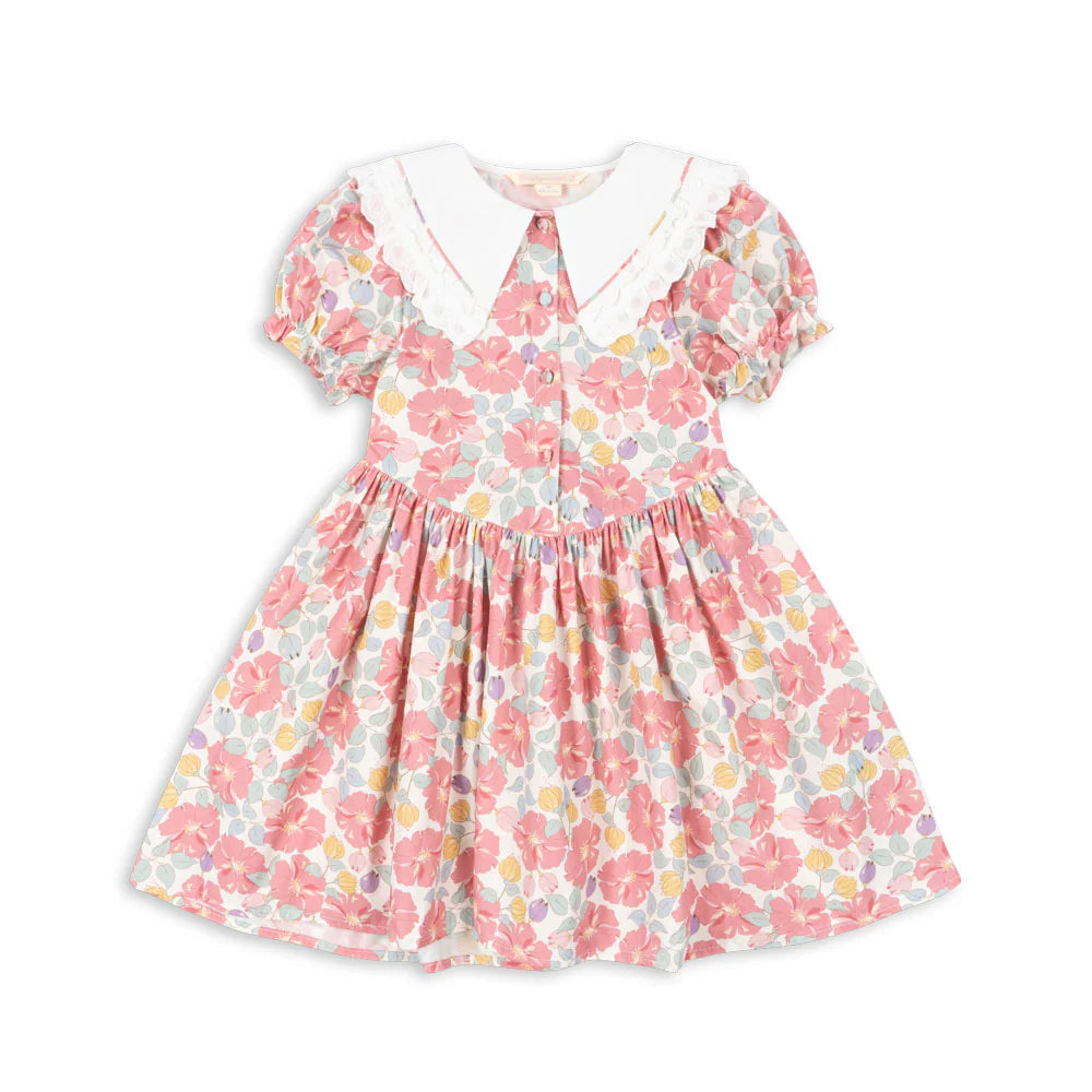 Coeur Collar Dress GOTS, Fleur Anglaise