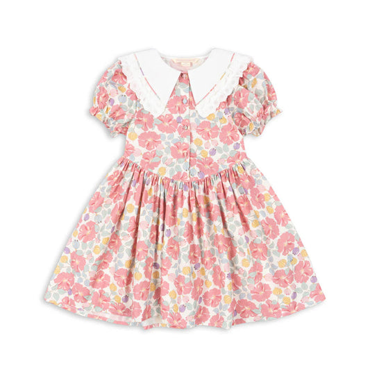Coeur Collar Dress GOTS, Fleur Anglaise