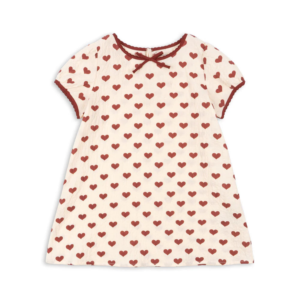 Ava Slip Dress GOTS, Amour Rouge