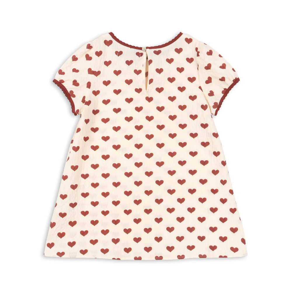 Ava Slip Dress GOTS, Amour Rouge