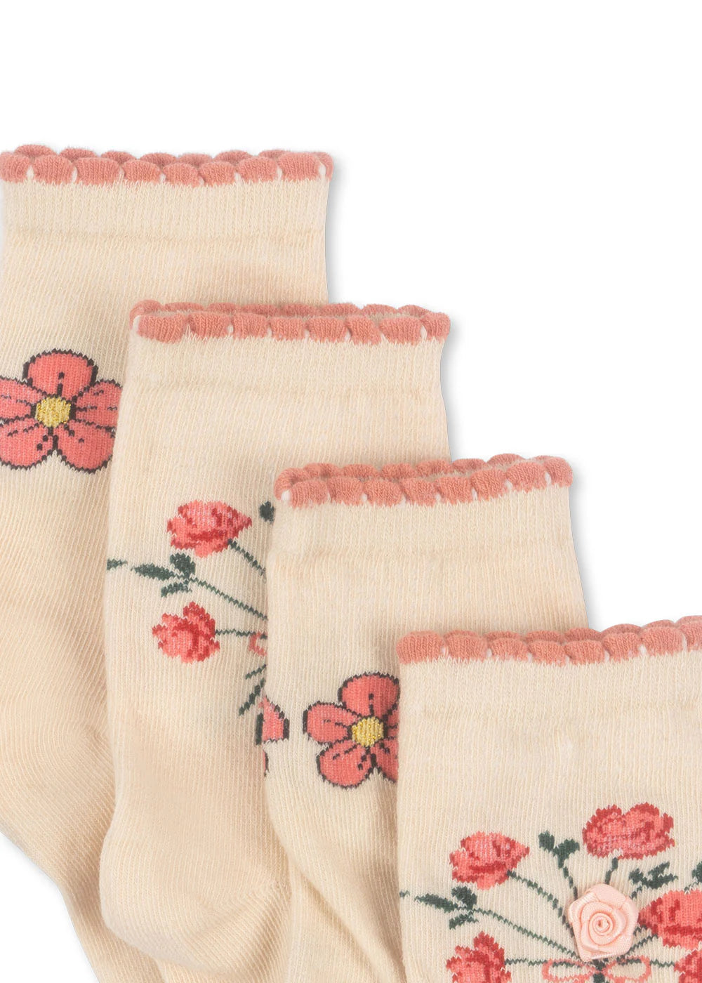 2 Pack Rose Socks, Rose Mix