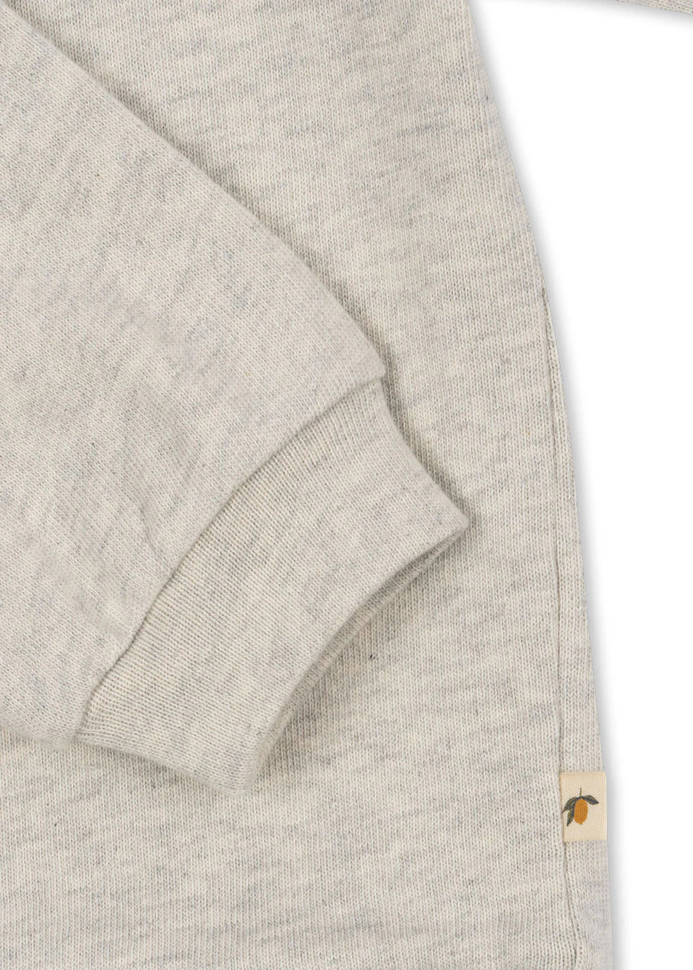 Spotty LS Polo GOTS, Off White Melange