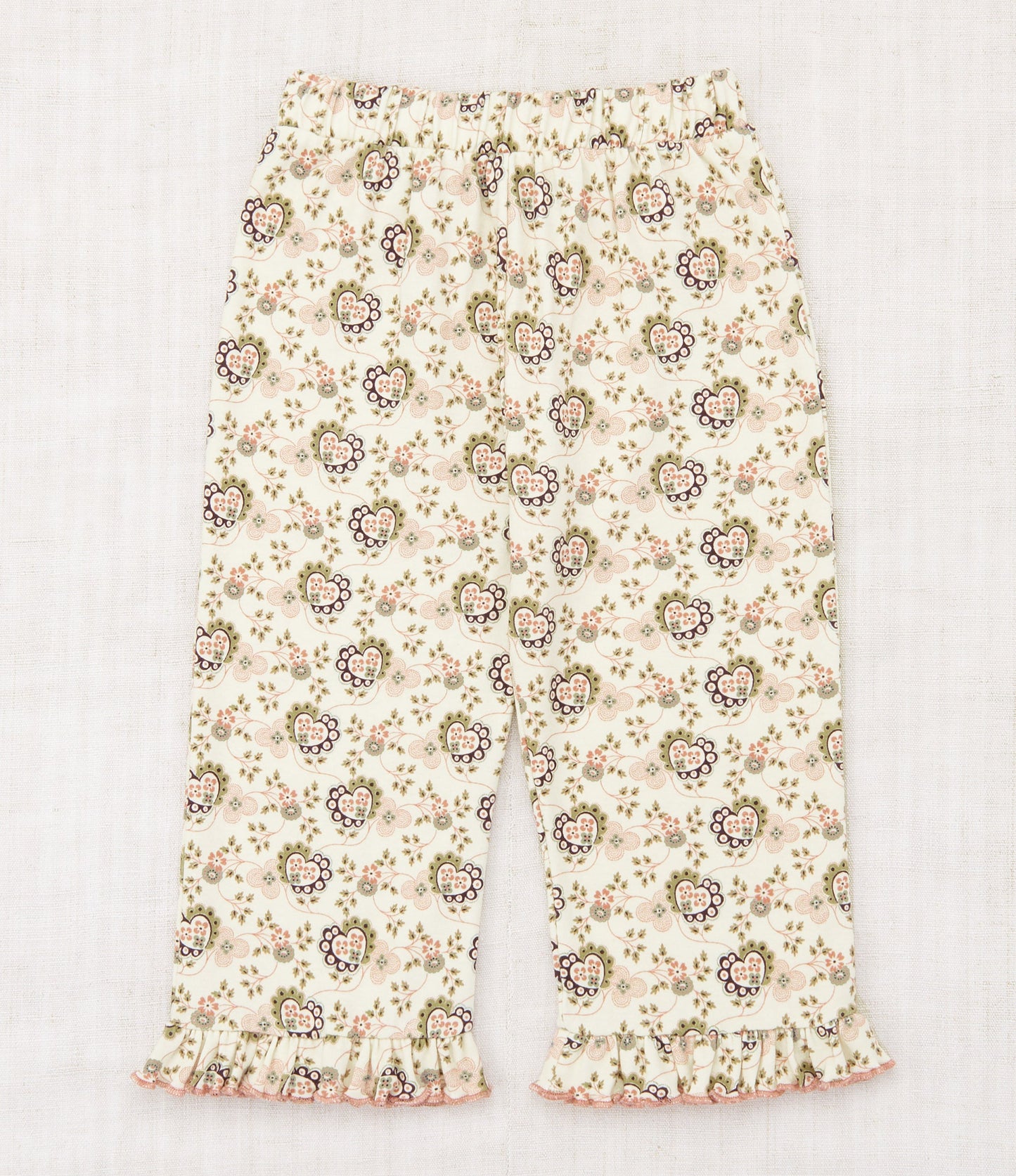 Ruffle Pedal Pusher, Sugar Calico Hearts