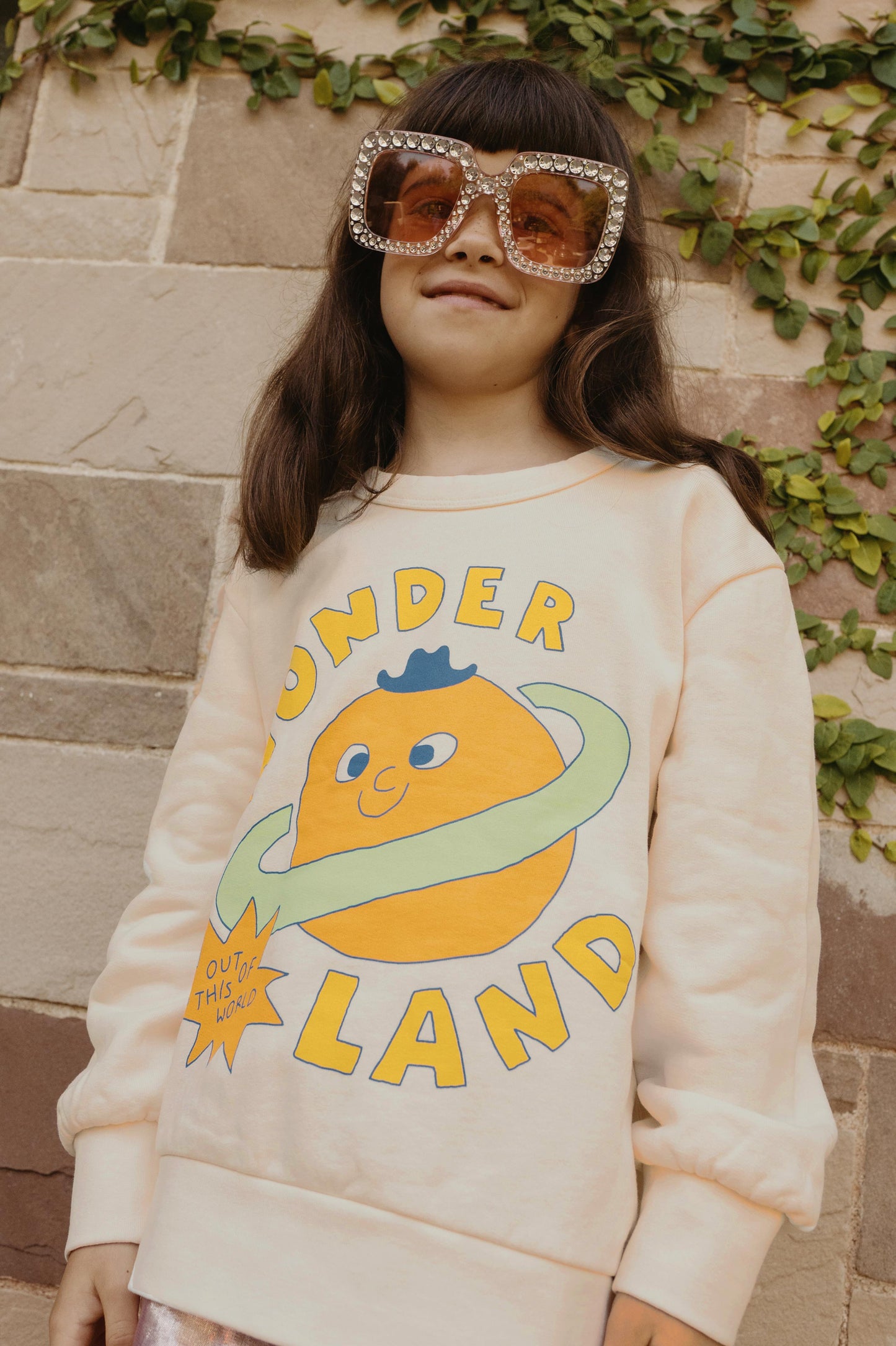 Wonderland Sweatshirt, Light Cream