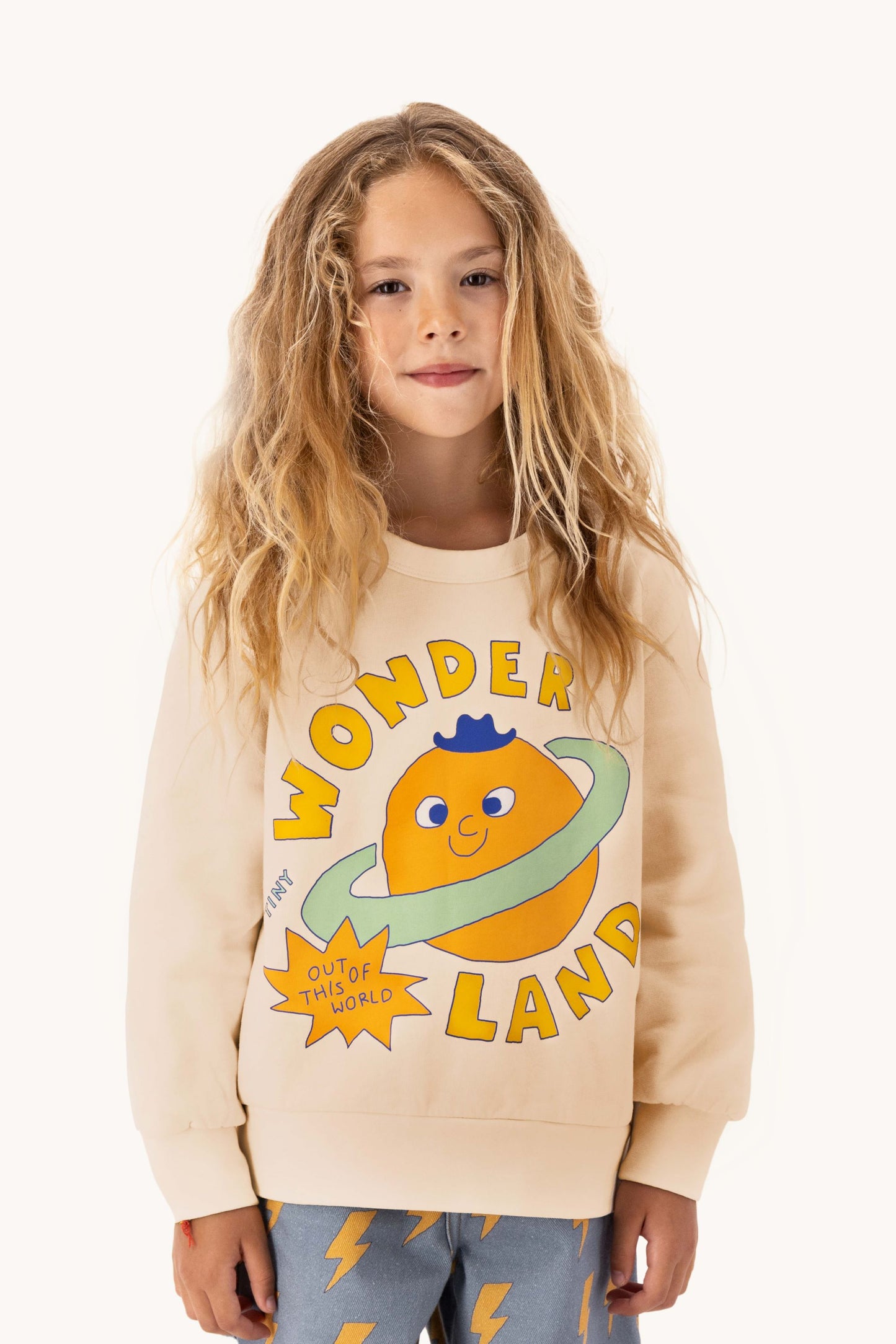 Wonderland Sweatshirt, Light Cream