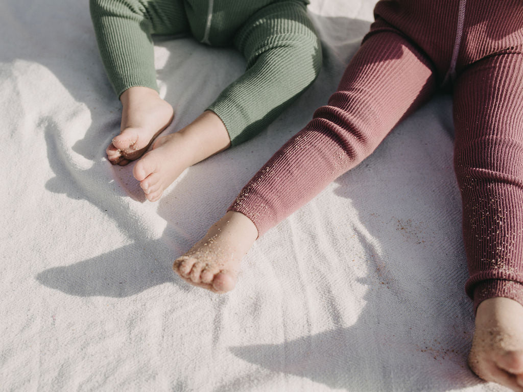 Silly Silas Ribbed Footless Tights, Acai Smoothie