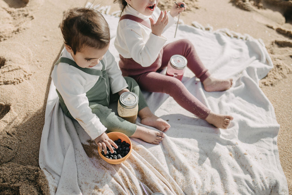 Silly Silas Ribbed Footless Tights, Acai Smoothie