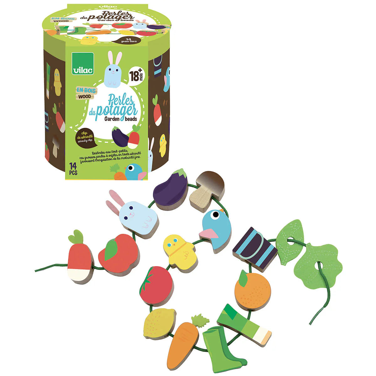 Vilac Vegetable Garden Bead Set