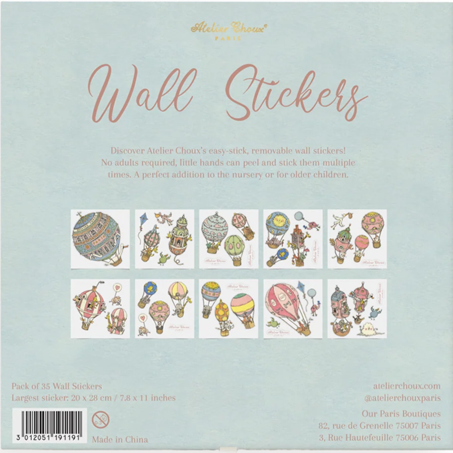 Atelier Choux Paris Replaceable Wall Stickers, Pack of 35