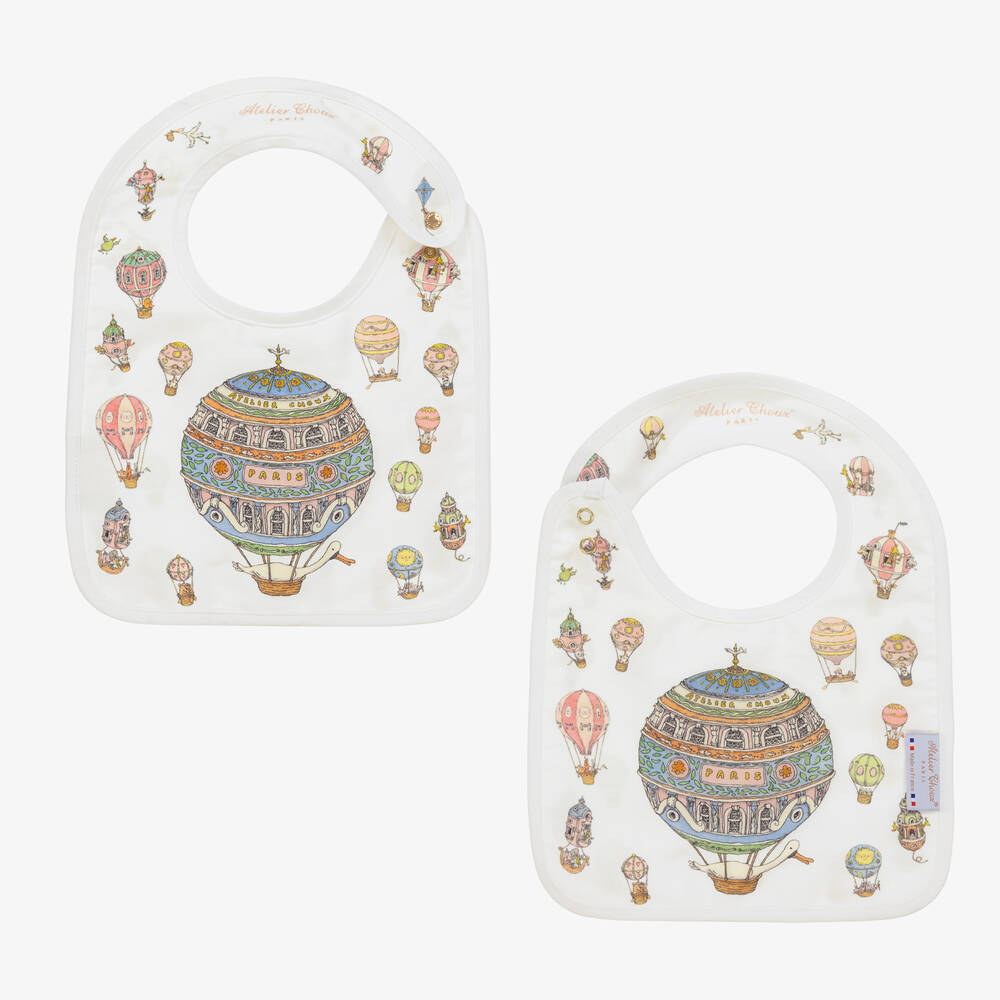 Atelier Choux Paris Newborn Babysuit Gift Set, Hot Air Balloons