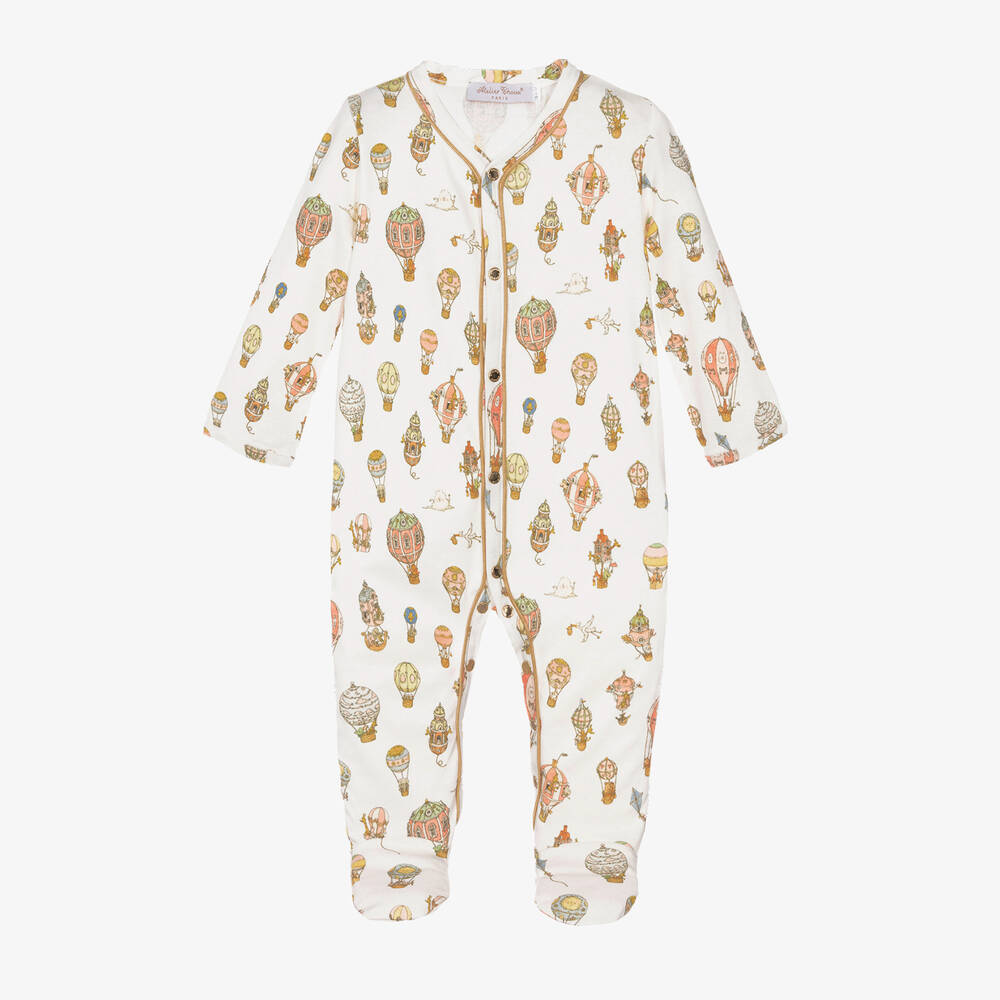 Atelier Choux Paris Newborn Babysuit Gift Set, Hot Air Balloons