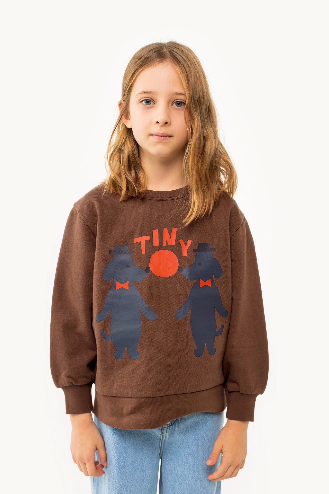 Tiny Dogs Sweatshirt, Chocolate