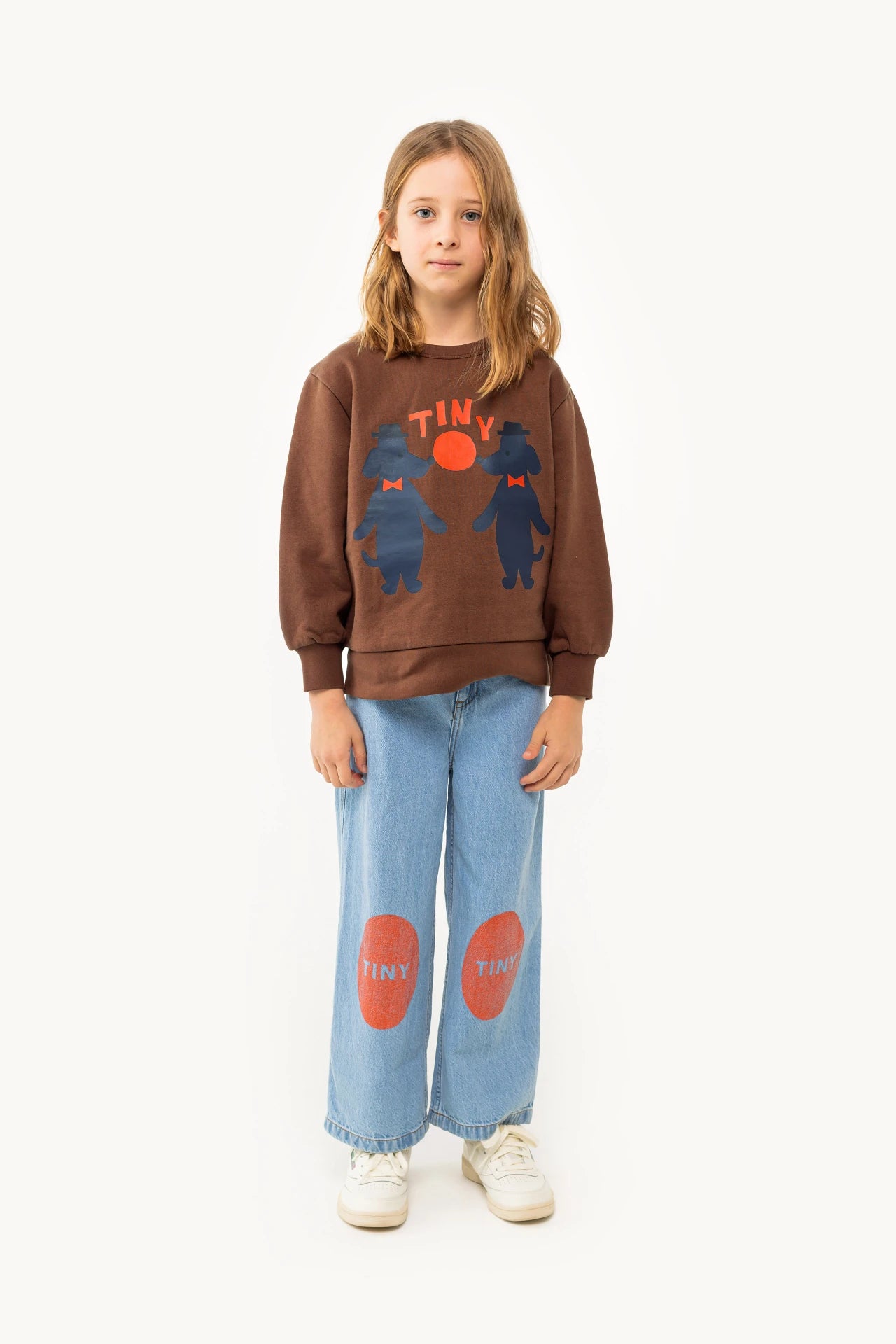 Tiny Dogs Sweatshirt, Chocolate