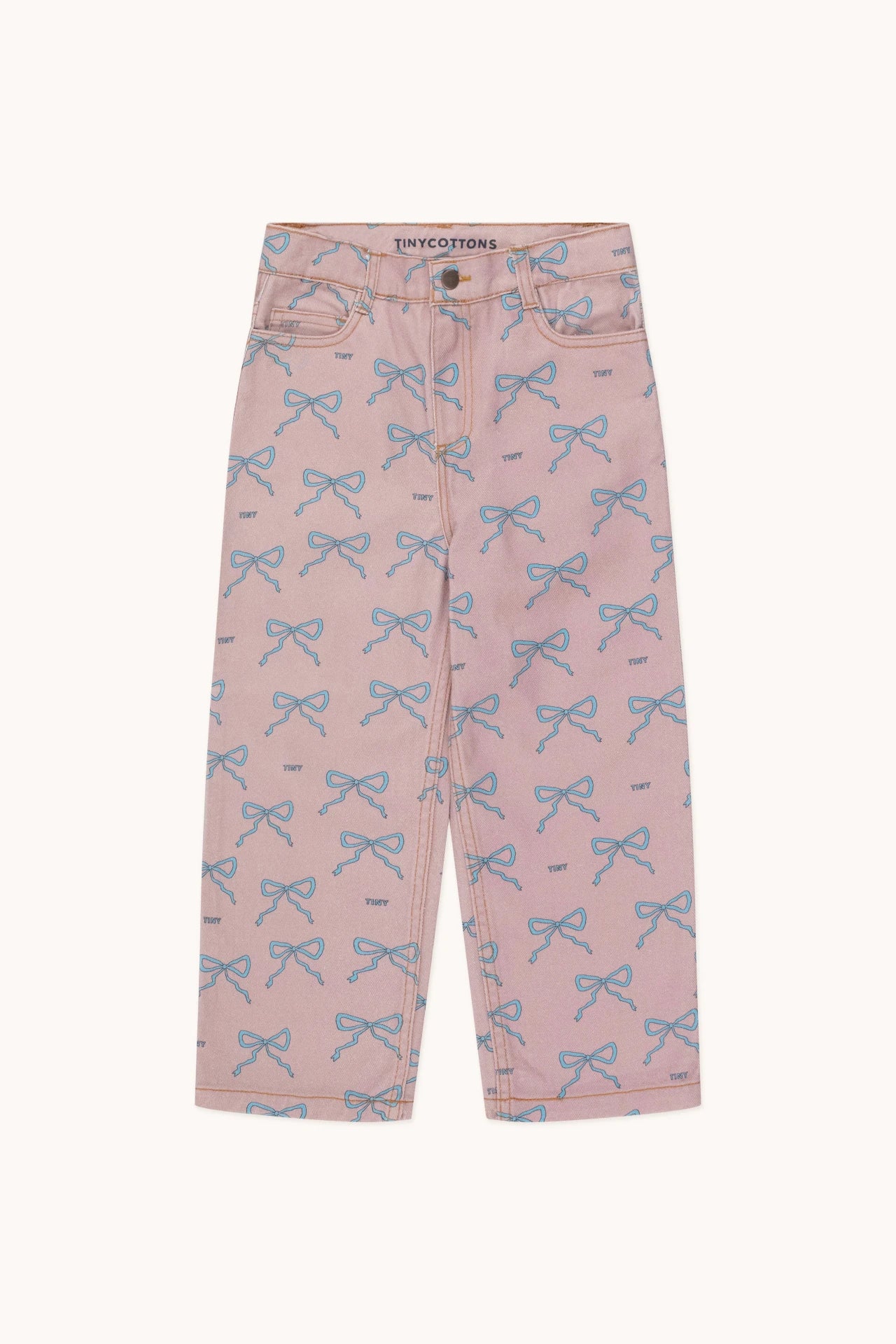 Bows Straight Jeans, Taupe