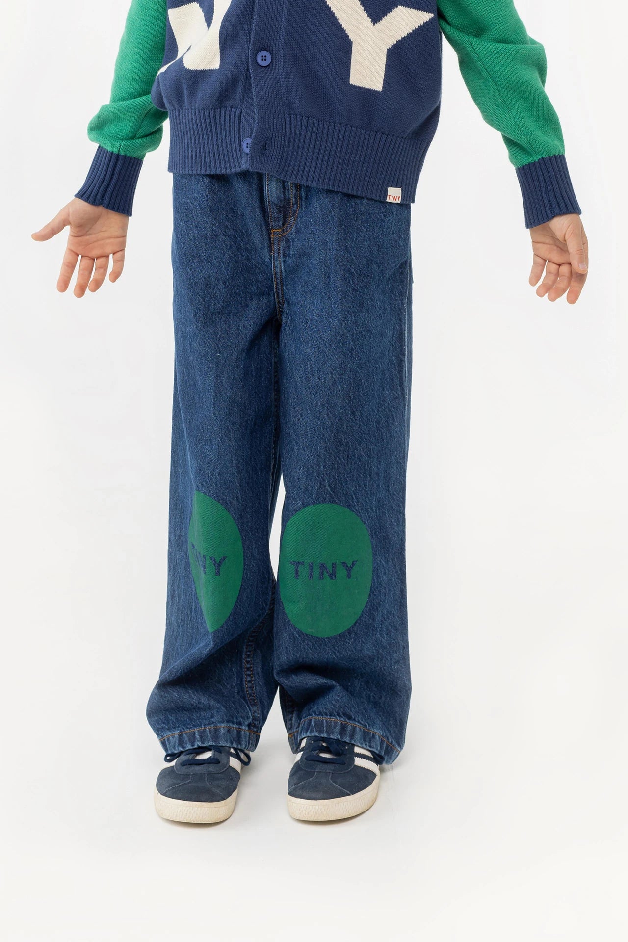 Printed Jeans, Dark Wash Denim
