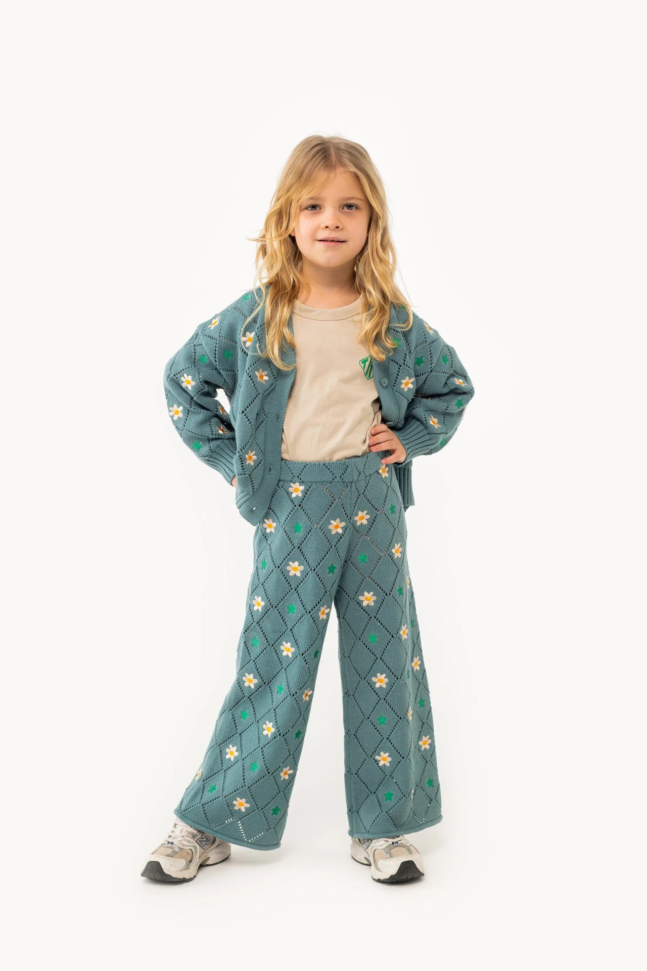 Stars and Flowers Pant, Dark Pistachio