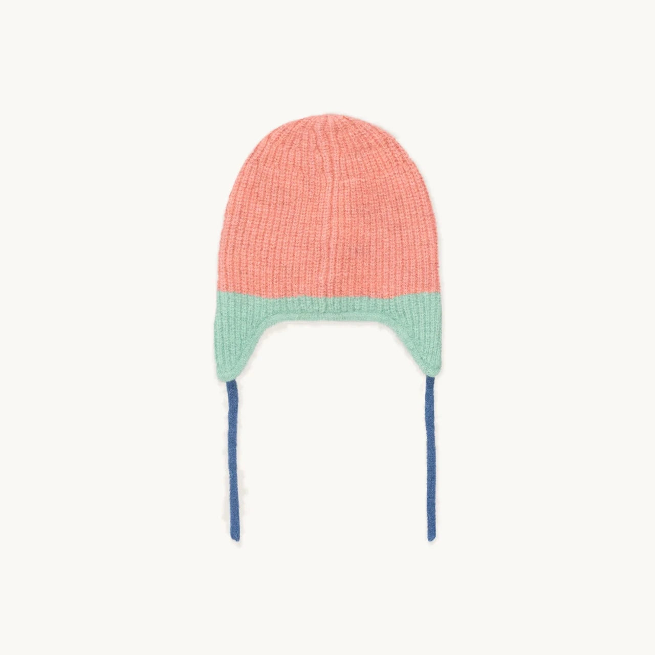 Color Block Earflap Beanie, Pink & Emerald